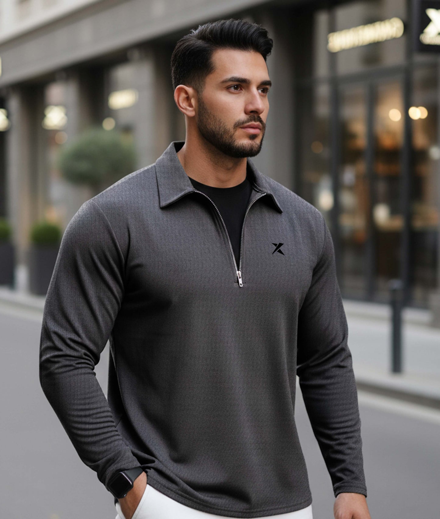 Old Money Oversized Knitted Sweater: Grey