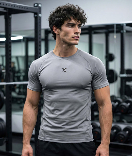 Armour Compression Tees: Gun Metal Grey