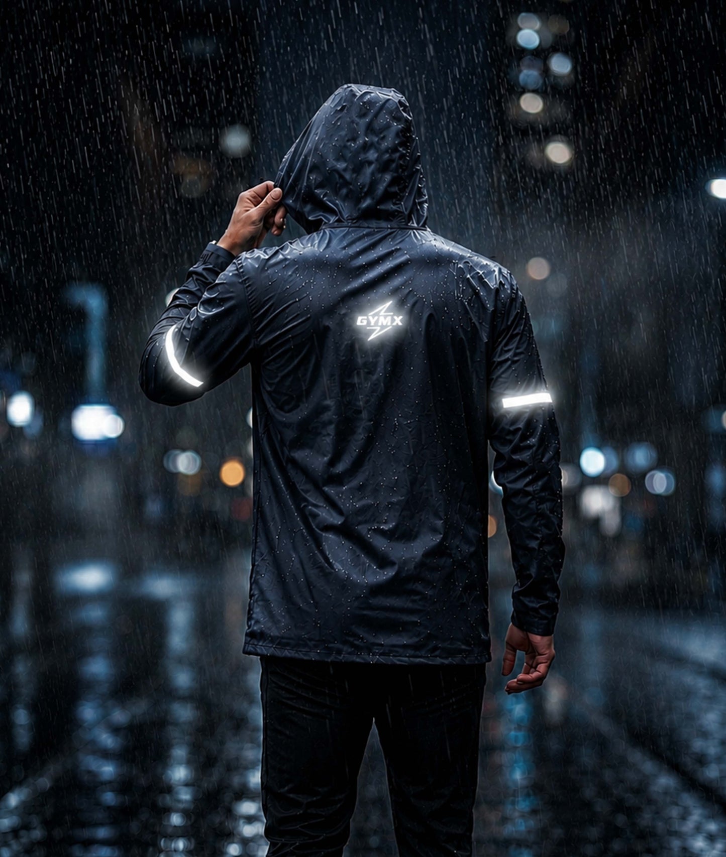 Phantom Monsoon Rain Jacket- Storm Blue(with rainproof phone pockets)