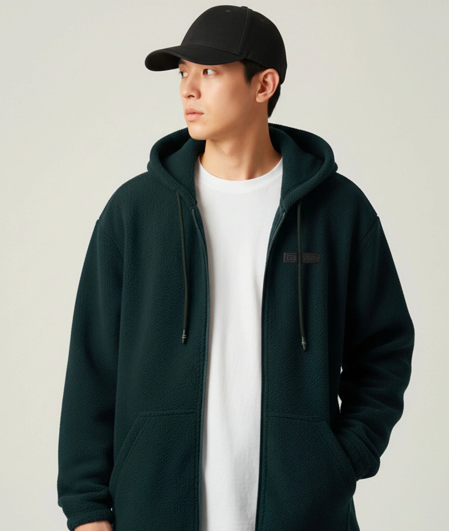 Zero Degree Oversized Hoodie: Greenish Blue