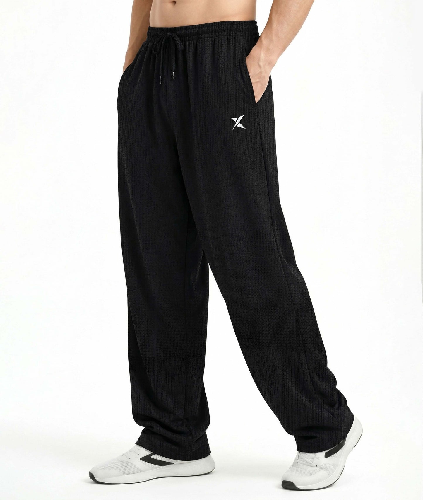 Korean Relaxed Fit GymX Joggers – Urban Black