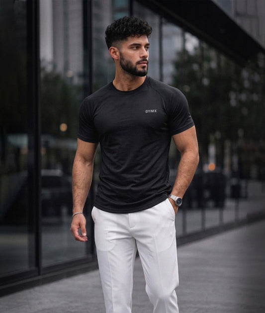 Just Black Tee- GymX