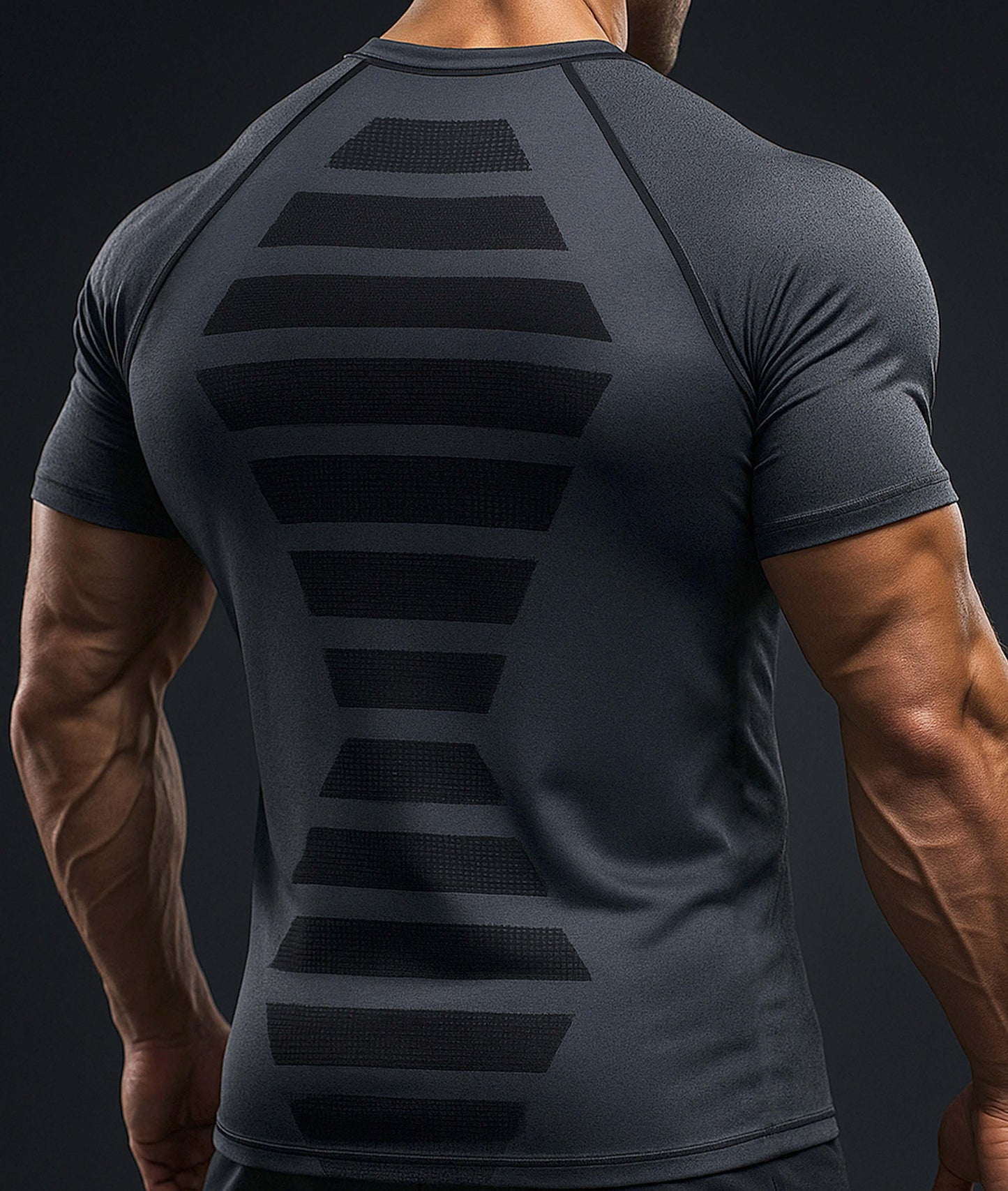 Apex Compression Half Sleeve Tee: Grey (Nylon)