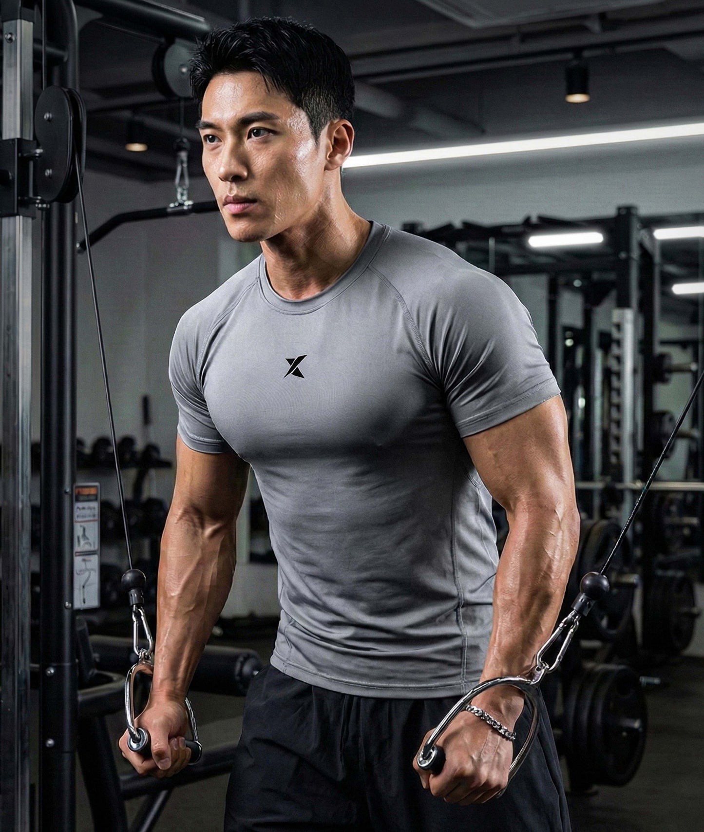 Armour Compression Tees: Gun Metal Grey
