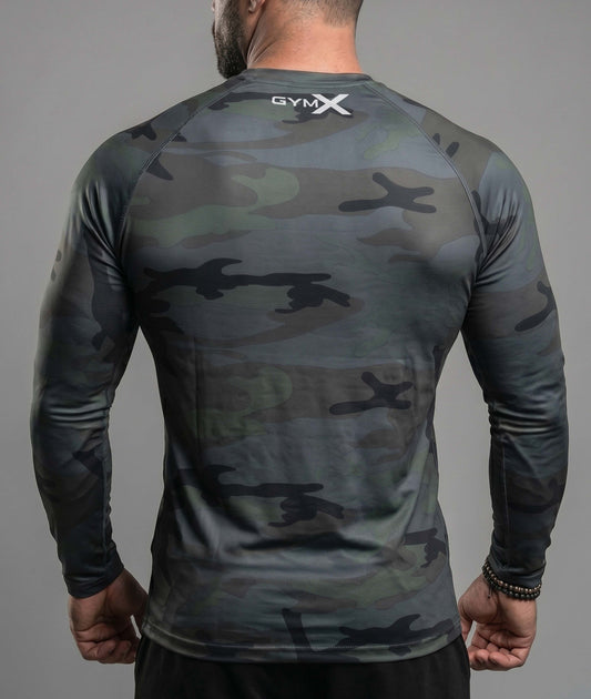 GymX Military Blue Camo Full Sleeve Tee - Sale