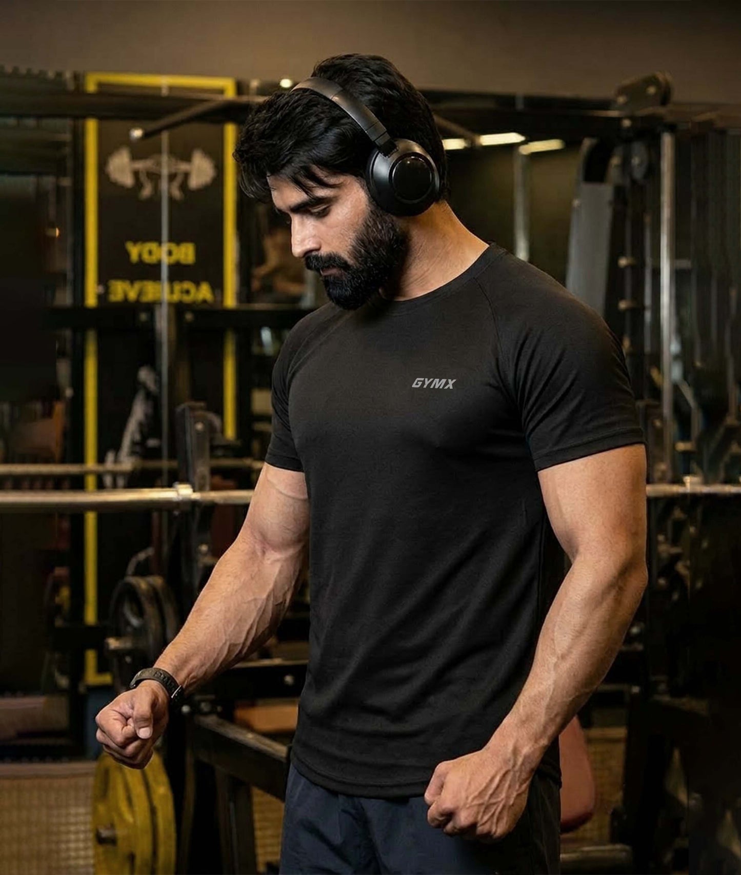 Just Black Tee- GymX