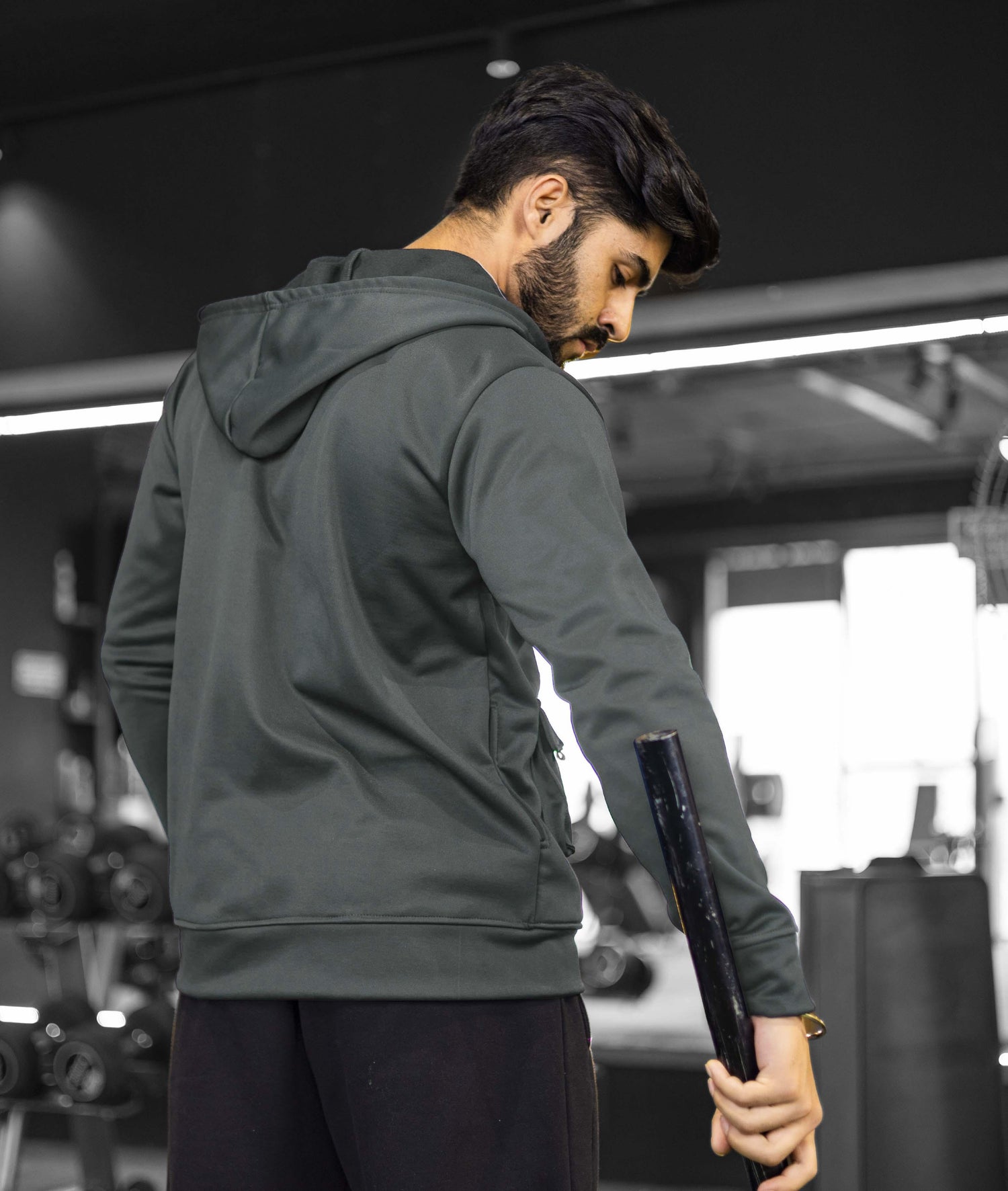 Ultimate Cargo Hoodie: Greenish Grey (4 Pockets) - GymX