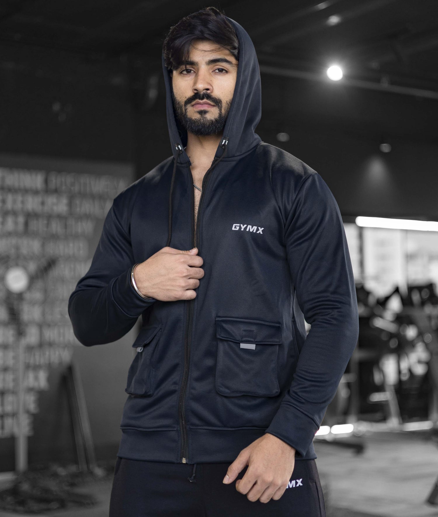 Ultimate Cargo Hoodie: Norway blue (4 Pockets) - GymX
