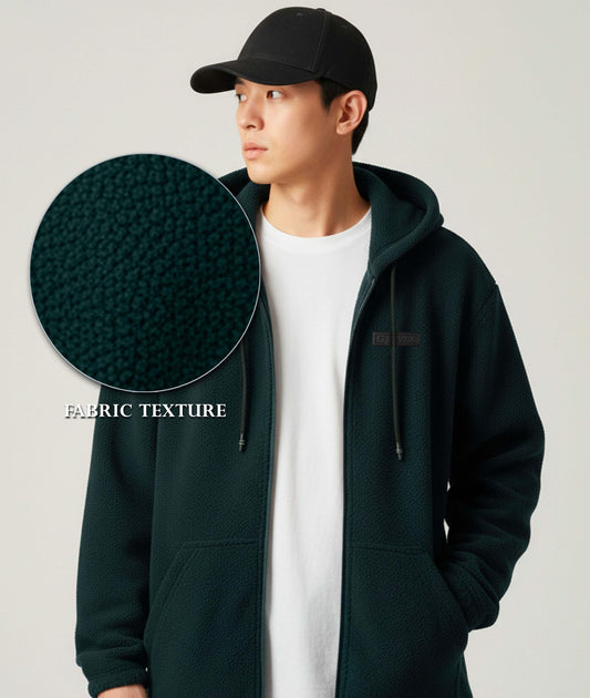 Zero Degree Oversized Hoodie: Greenish Blue