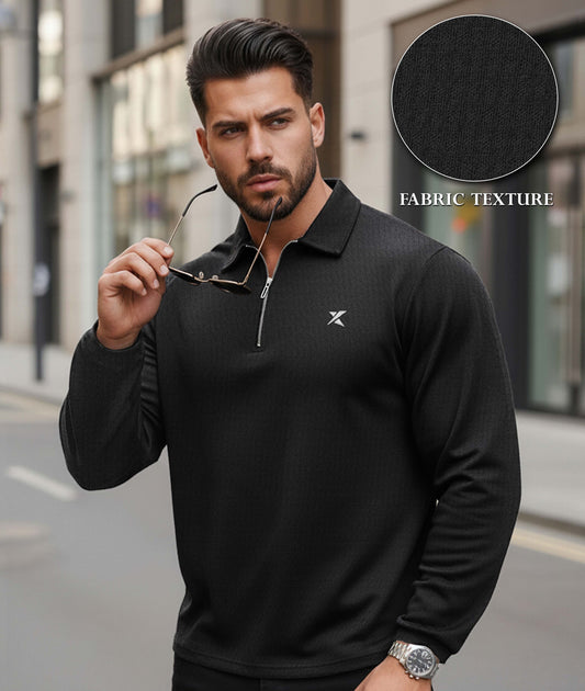 Old Money Oversized Knitted Sweater: Knight Black