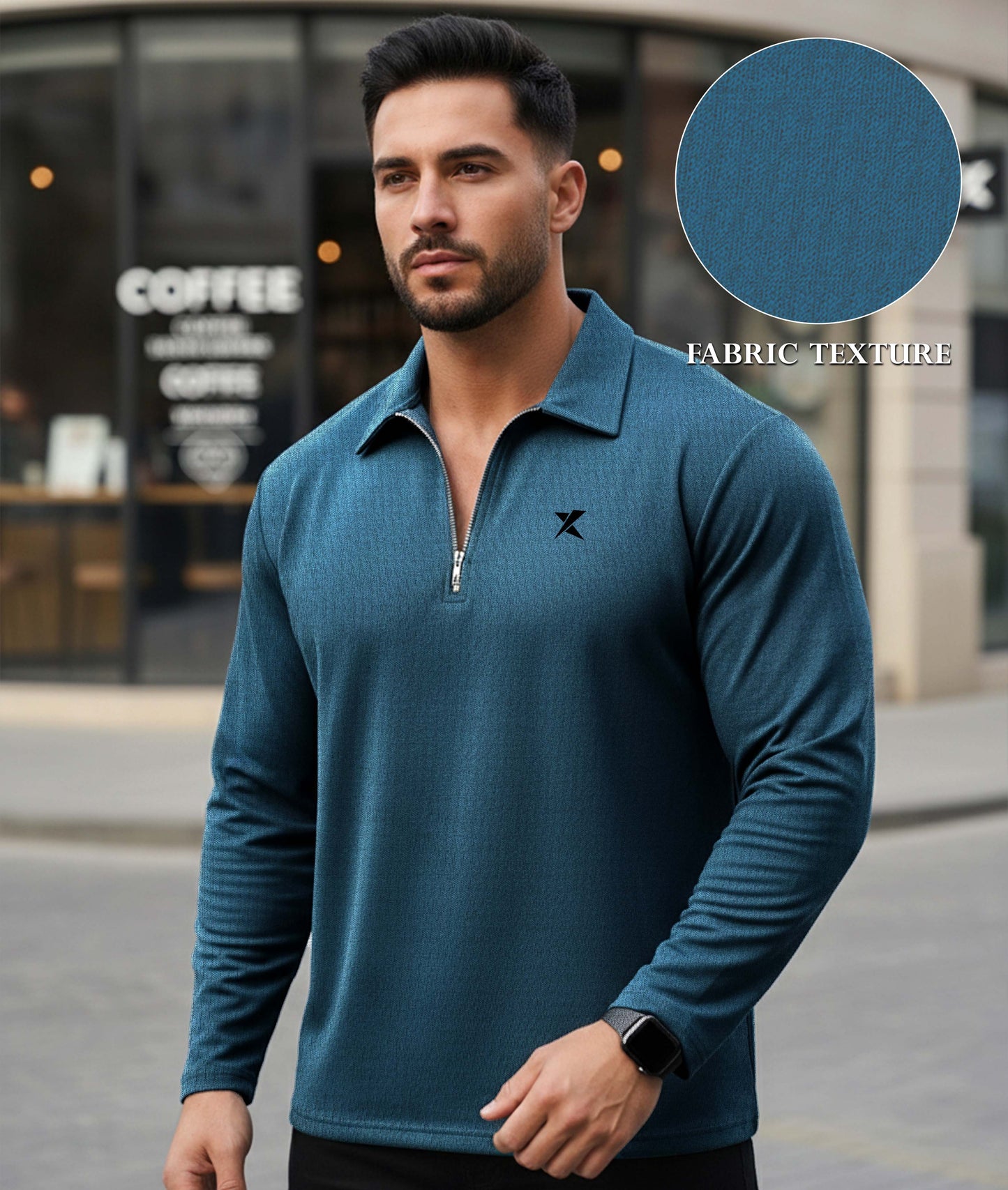 Old Money Oversized Knitted Sweater: Italy Blue