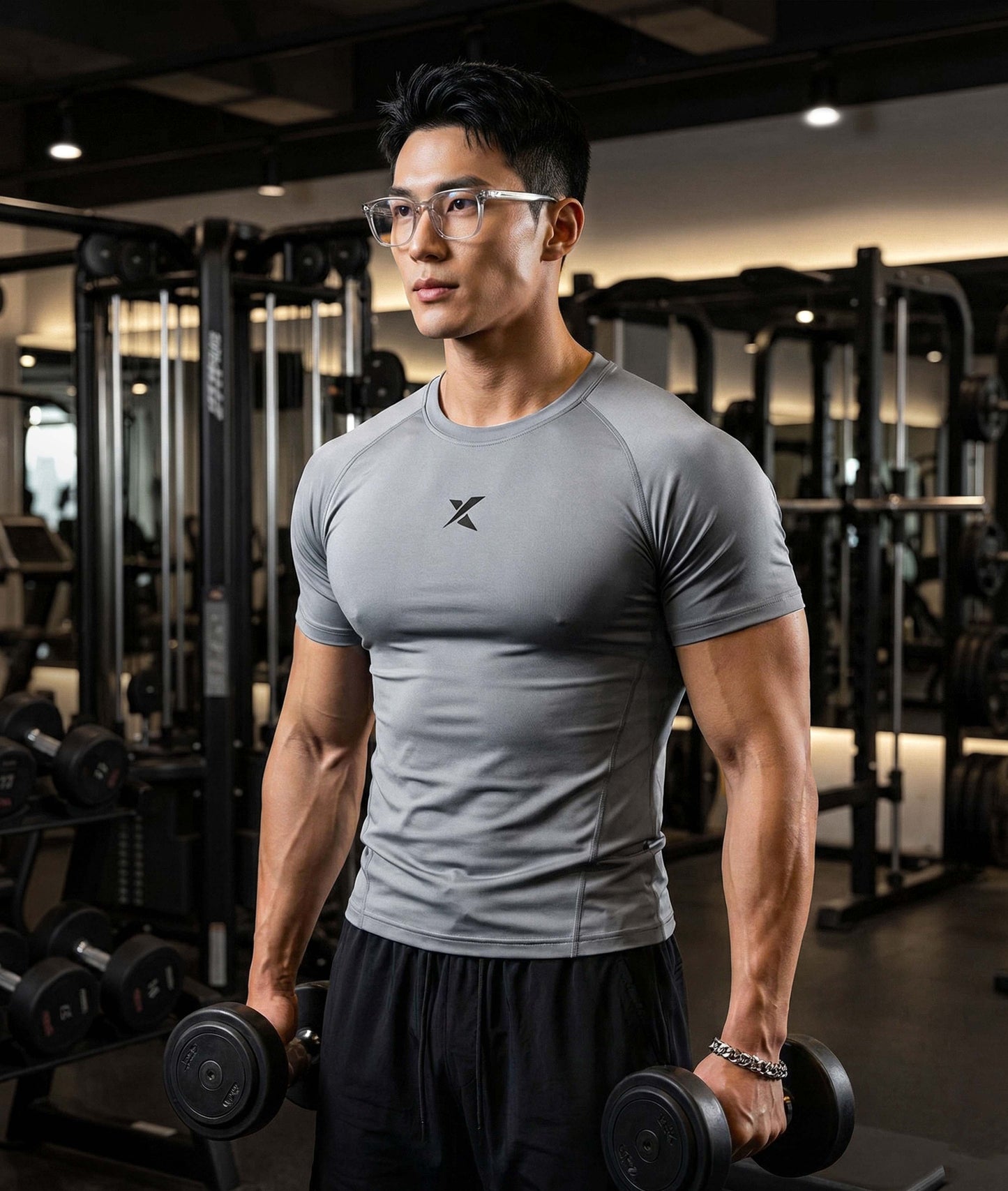 Armour Compression Tees: Gun Metal Grey