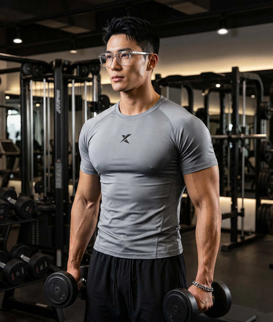 Armour Compression Tees: Gun Metal Grey (Nylon)