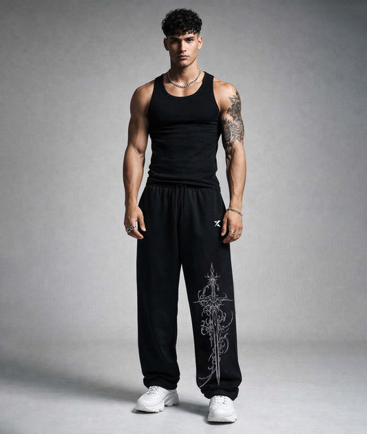 Hellcore Sword Track Pants – Loose Straight Fit