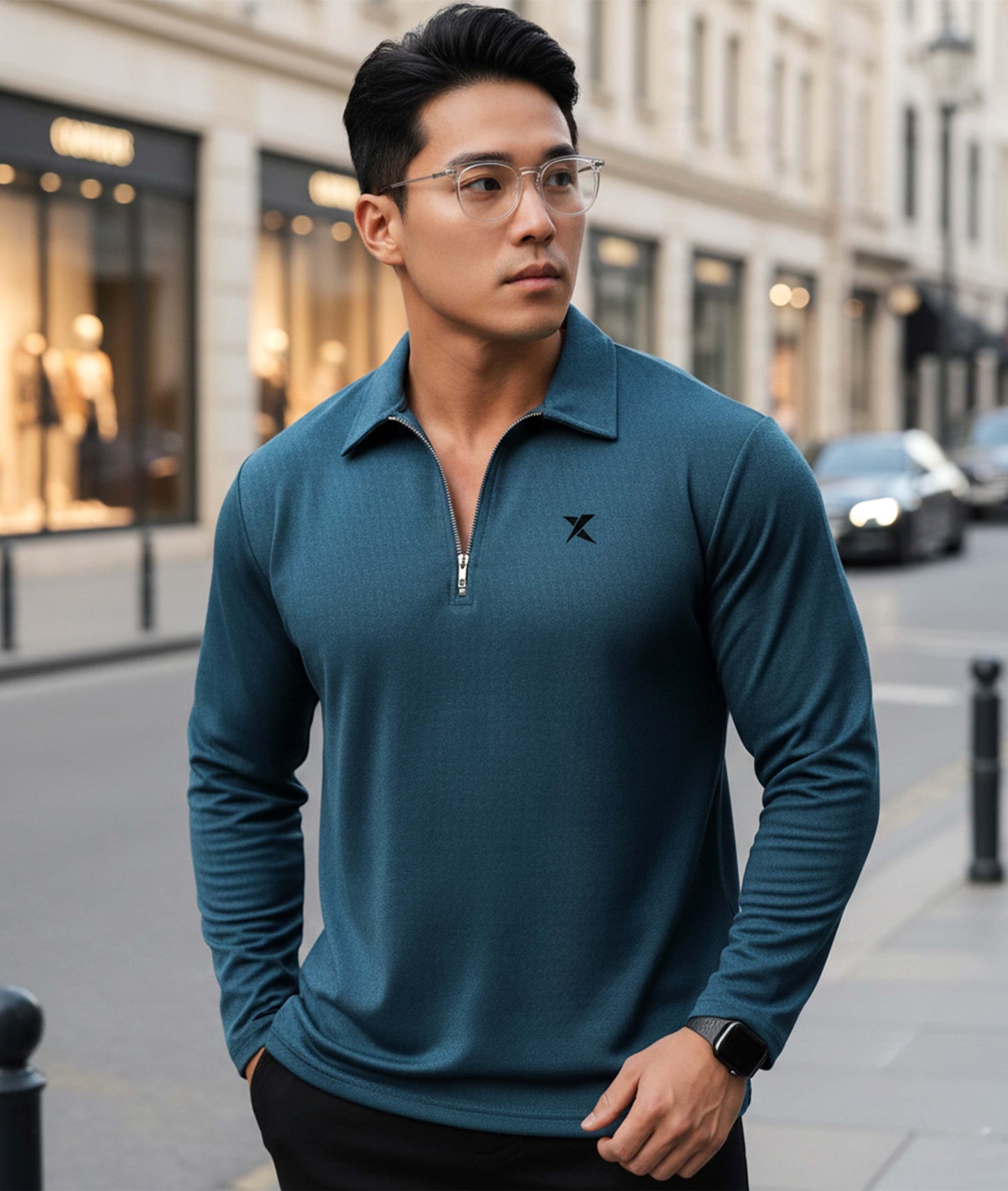 Old Money Oversized Knitted Sweater: Italy Blue