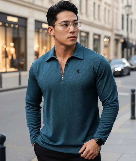 Old Money Oversized Knitted Sweater: Italy Blue