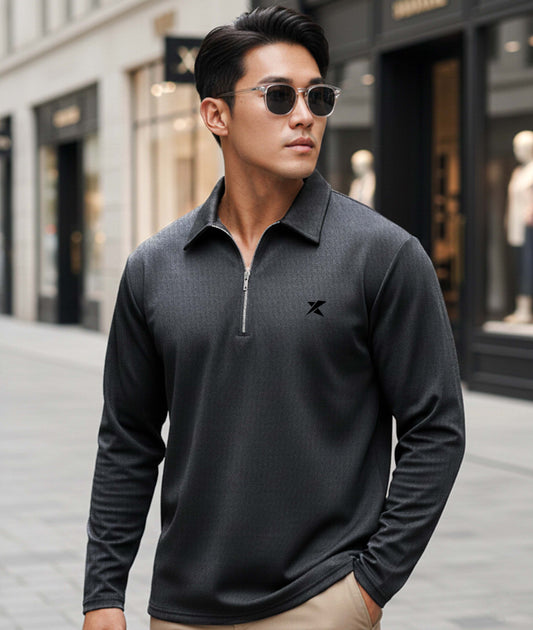 Old Money Oversized Knitted Sweater: Grey