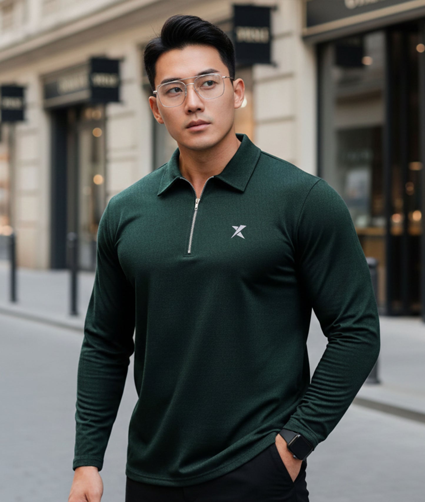 Old Money Oversized Knitted Sweater: Luxury Green