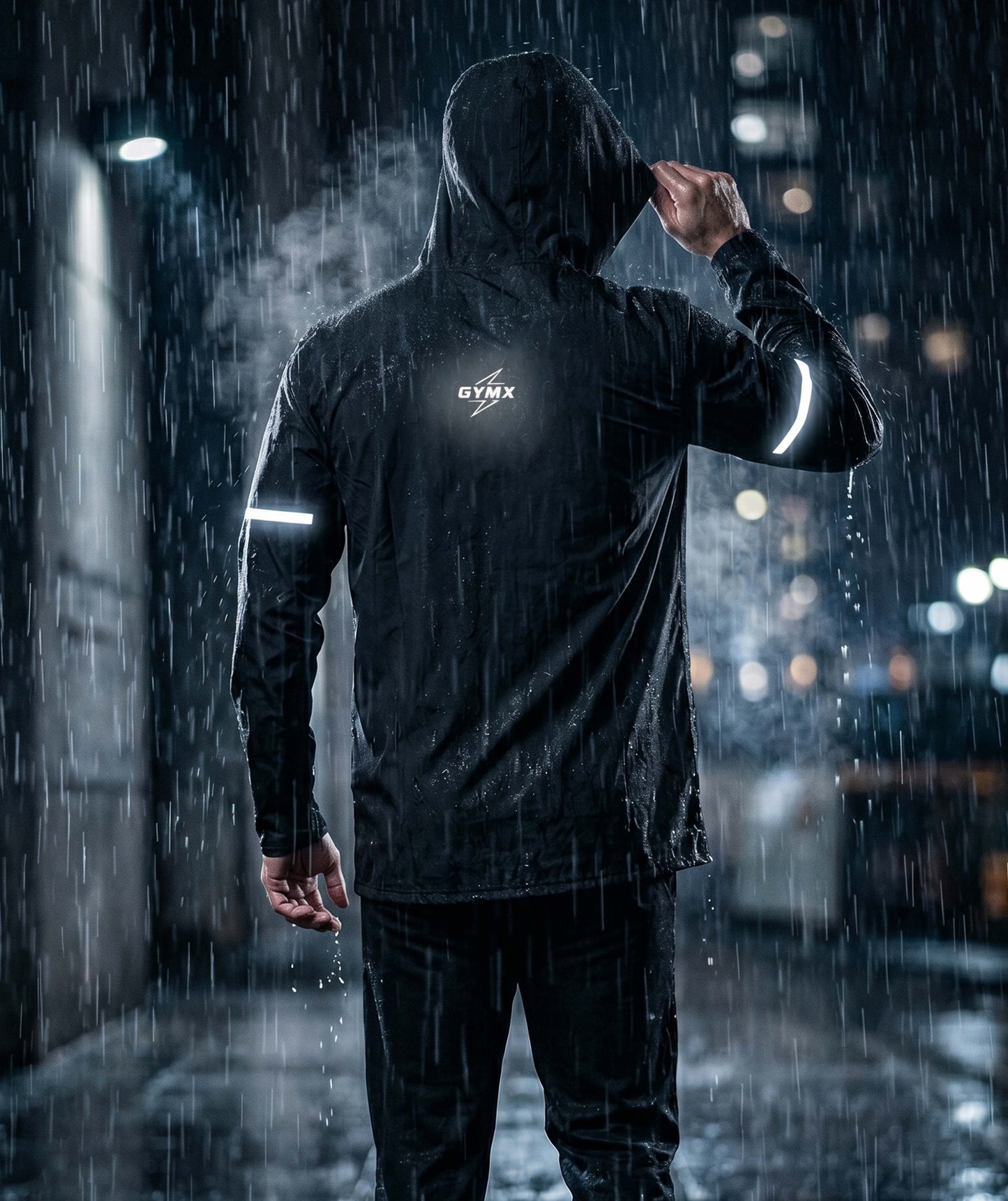 Phantom Monsoon Rain Jacket- Storm Black(with rainproof phone pockets)