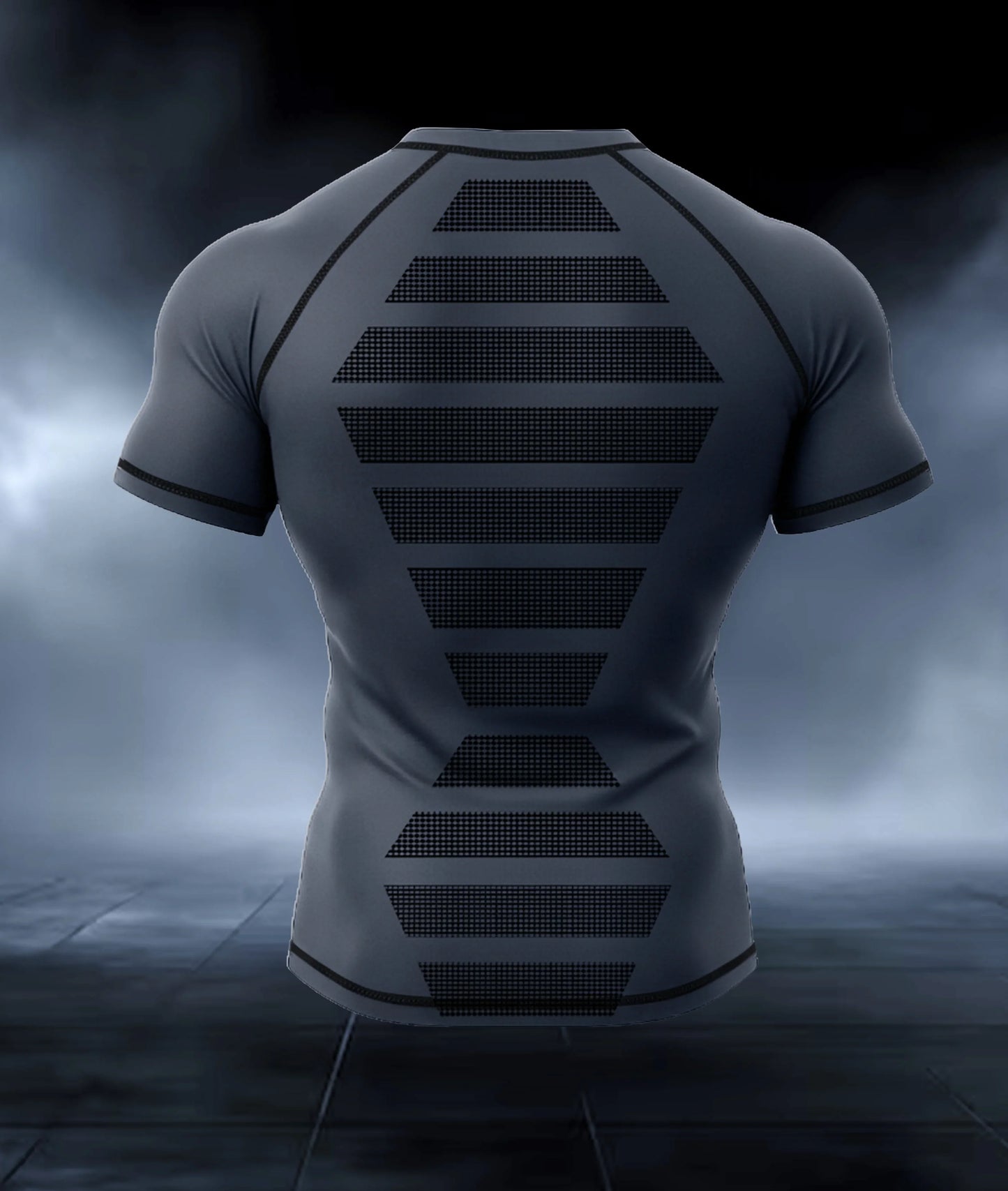 Apex Compression Half Sleeve Tee: Grey (Nylon)