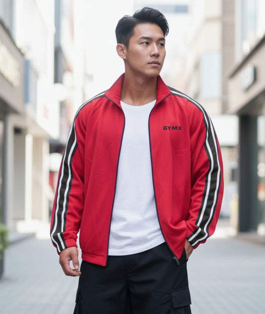 Zenith Oversized Jacket: Blaze Red