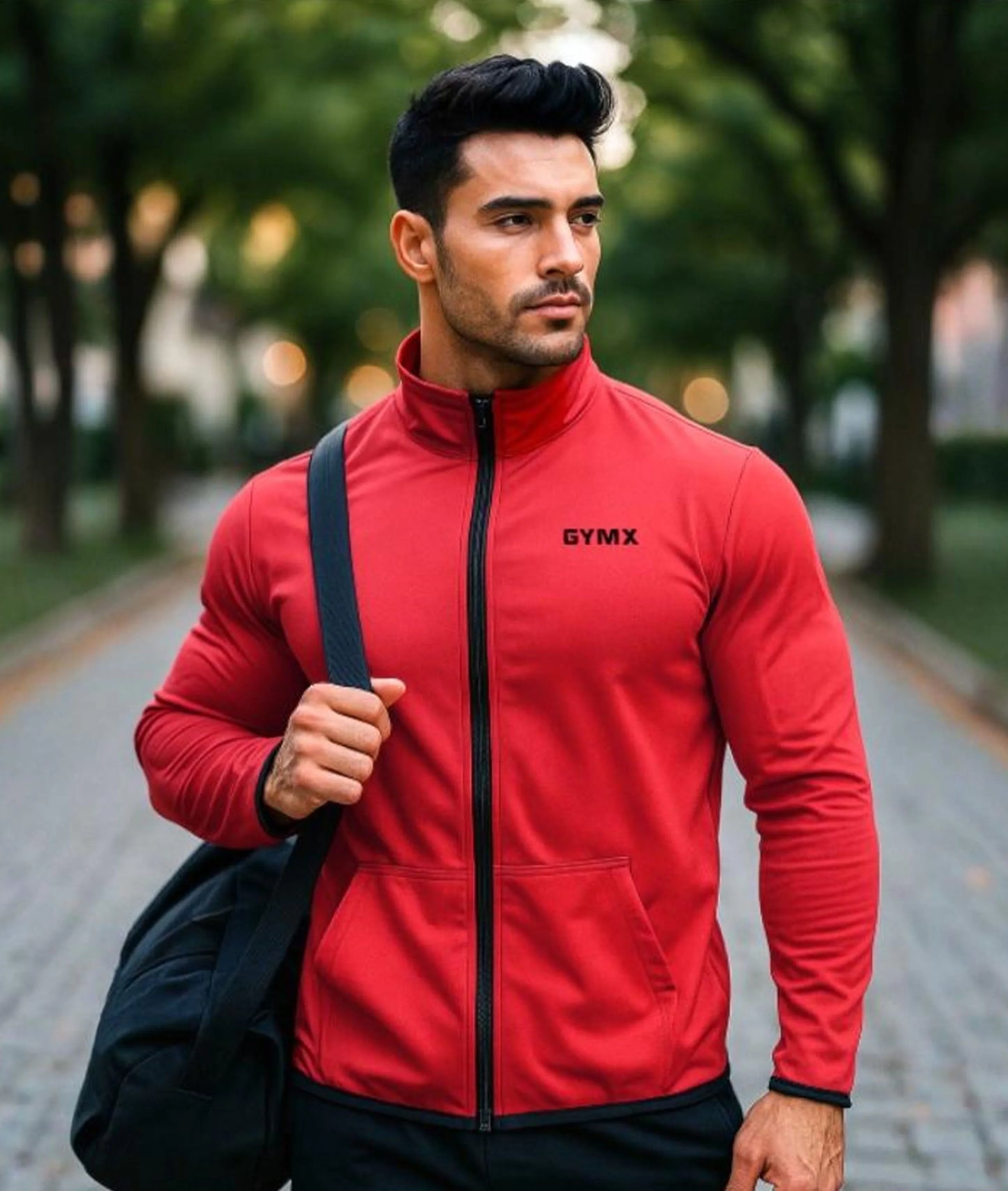 Fiery Red Jacket Windcheater