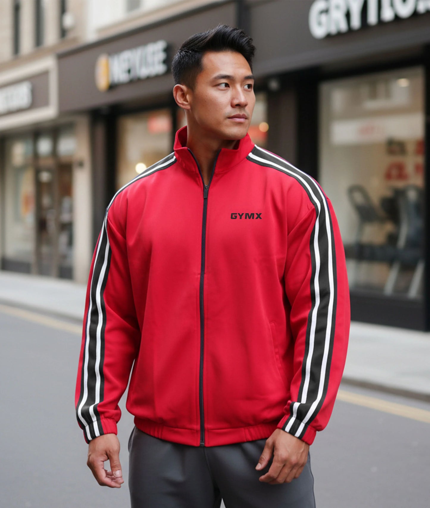 Zenith Oversized Jacket: Blaze Red