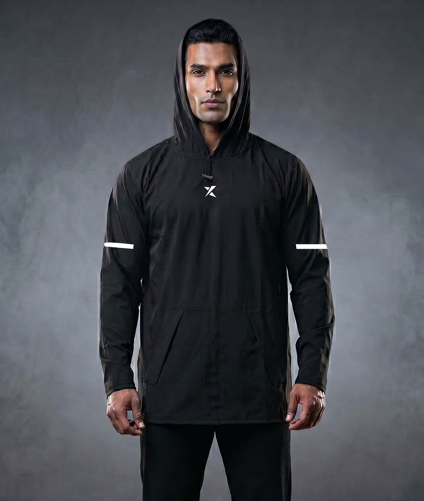 Phantom Monsoon Rain Jacket- Storm Black(with rainproof phone pockets)