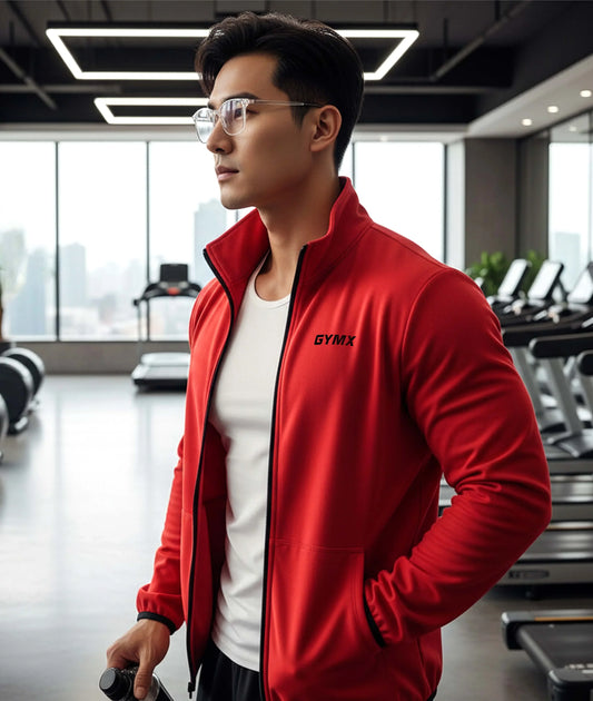 Fiery Red Jacket Windcheater