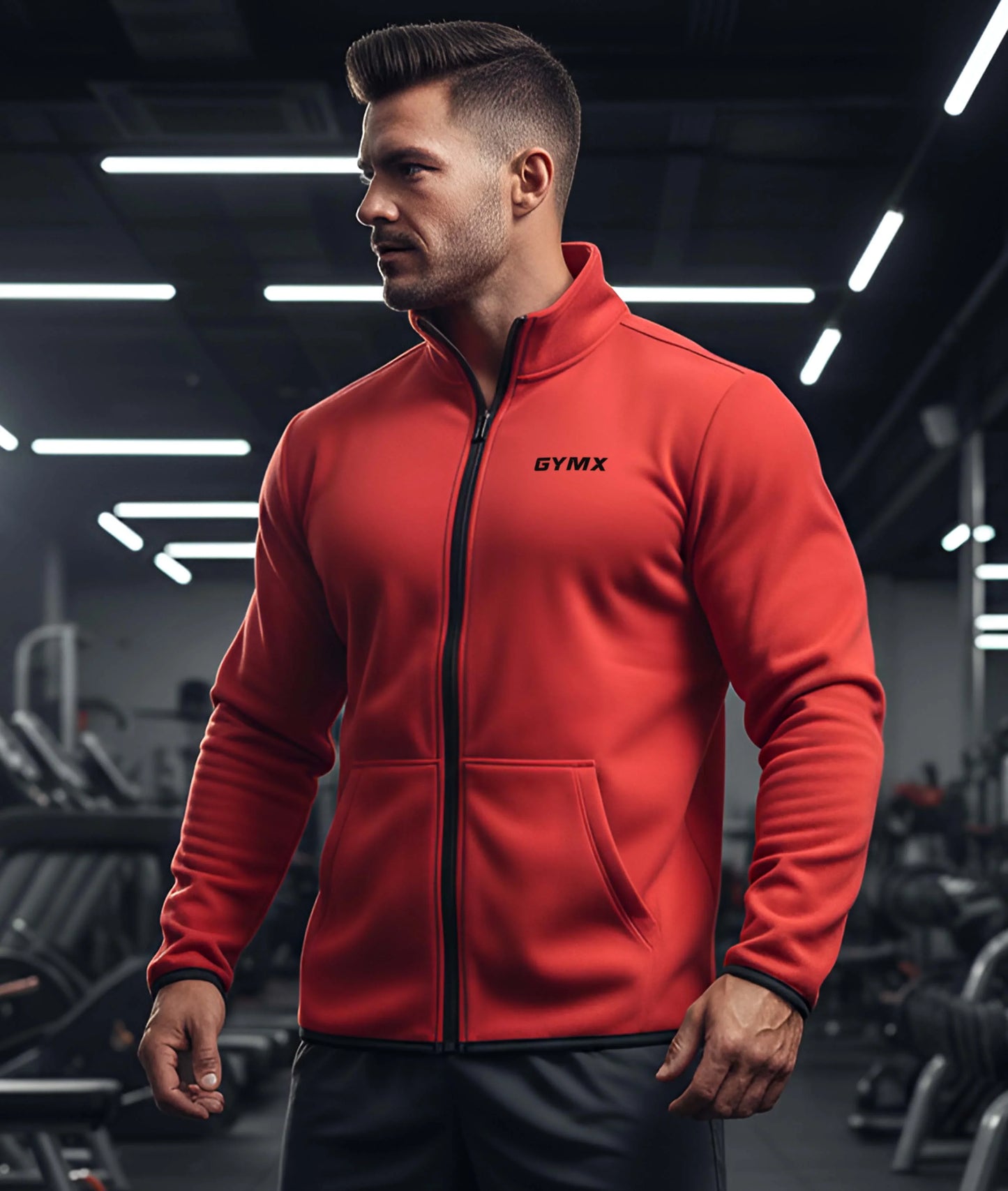 Fiery Red Jacket Windcheater