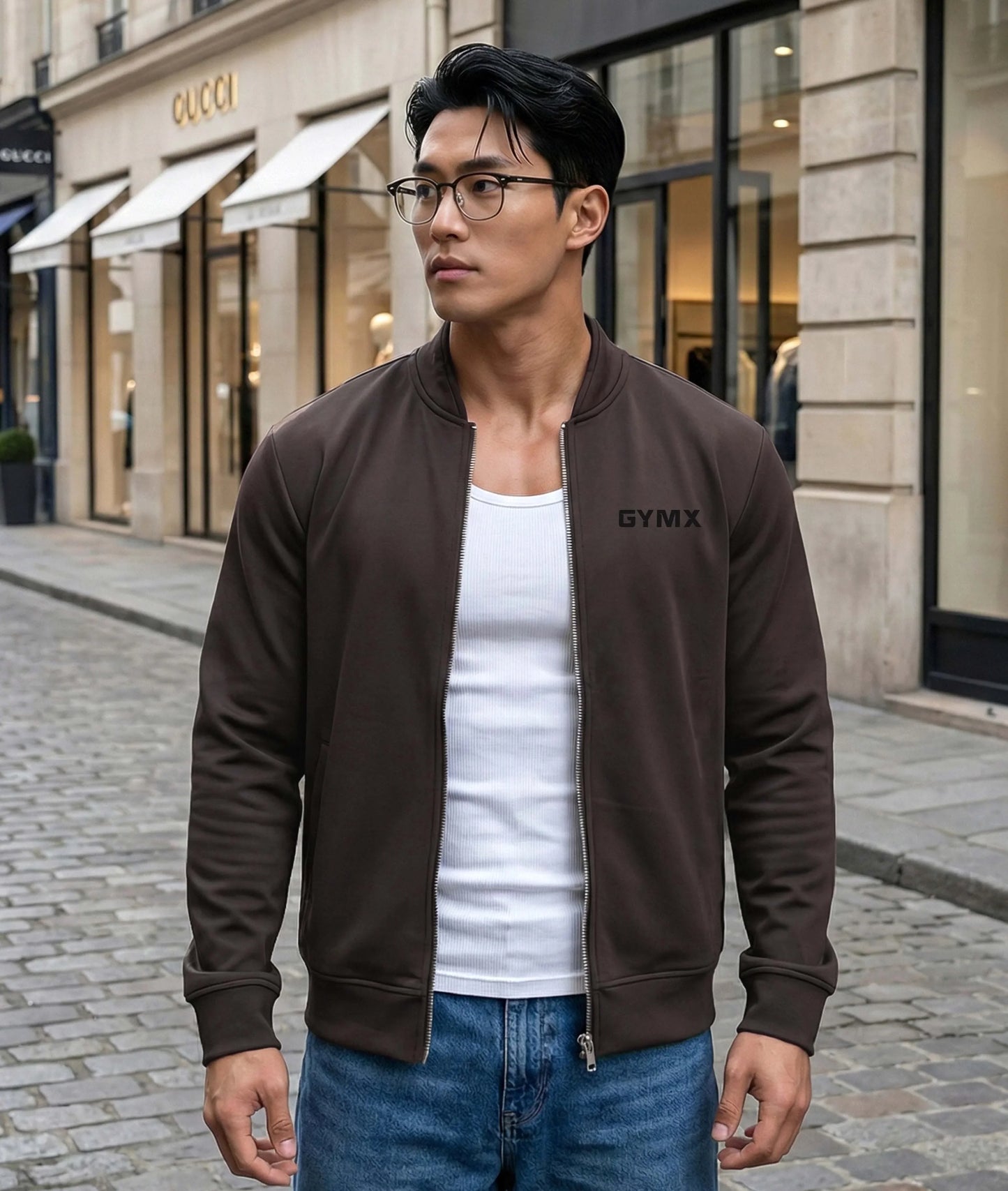 Bomber Jacket: Dusky Brown