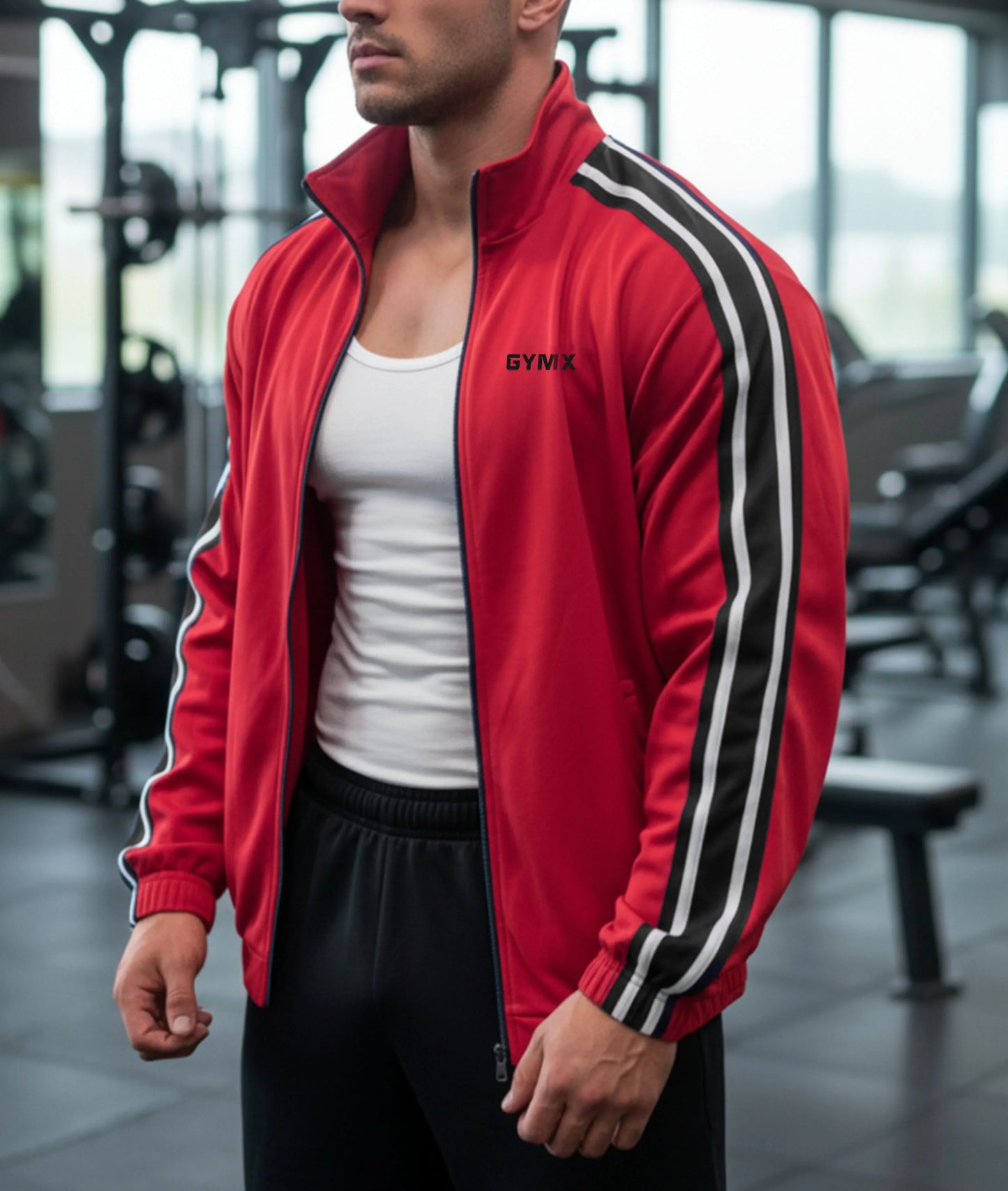 Zenith Oversized Jacket: Blaze Red