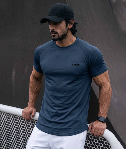 Combo Offer: Elitex Flex Tee: Deep Wine + Storm Blue