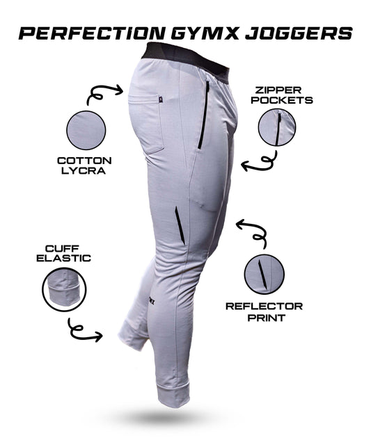 102 Perfection GymX Joggers: Light Grey - GymX