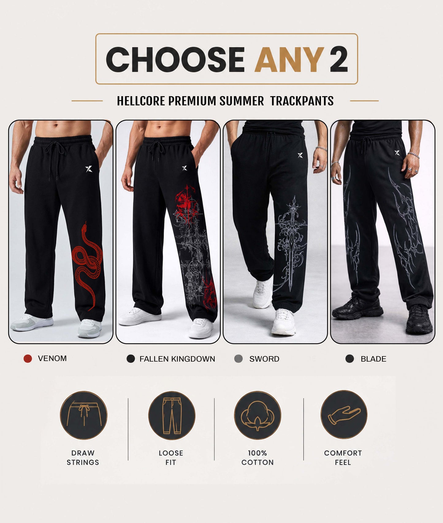 Combo Offer- Hellcore Bottoms- Select Any 2