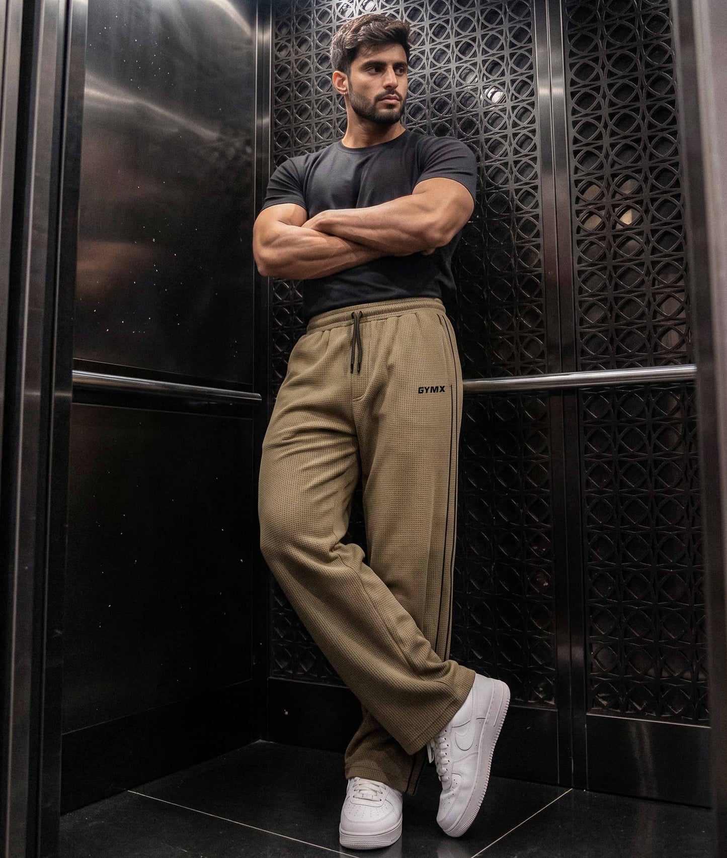 Korean Oversized Pro Joggers- Khaki Brown