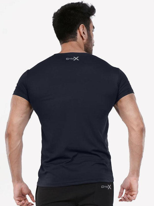 GymX Navy Blue Plain Tee - Sale