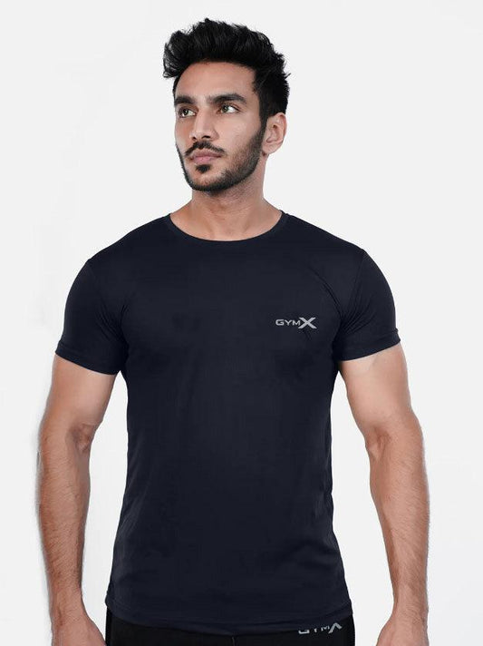 GymX Navy Blue Plain Tee - Sale