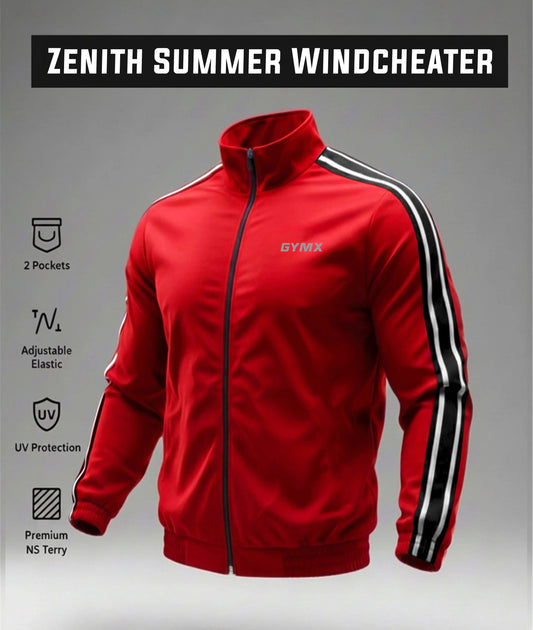 Zenith Oversized Summer Jacket: Blaze Red