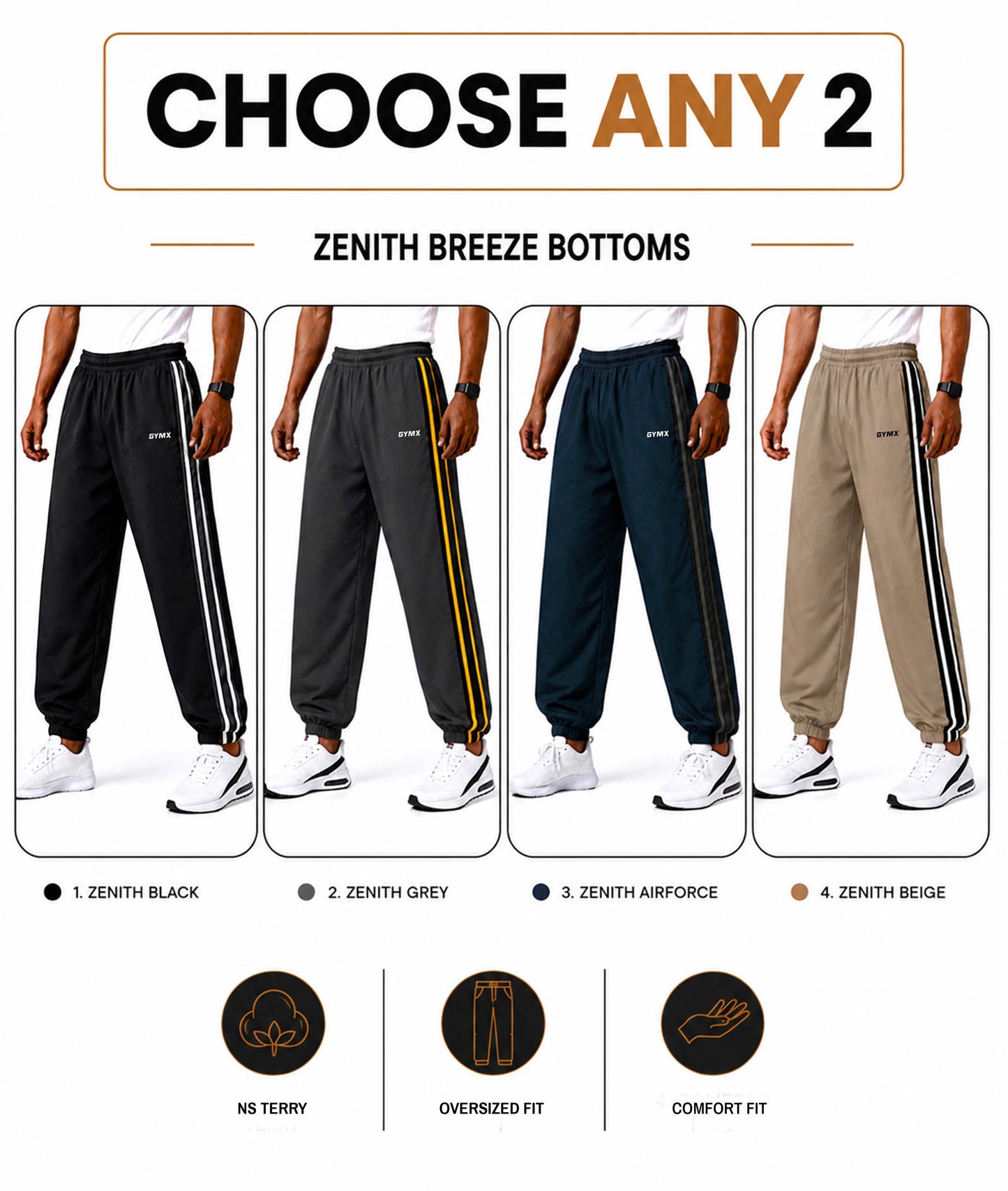 Combo Offer- Zenith Breeze Bottoms- Select Any 2