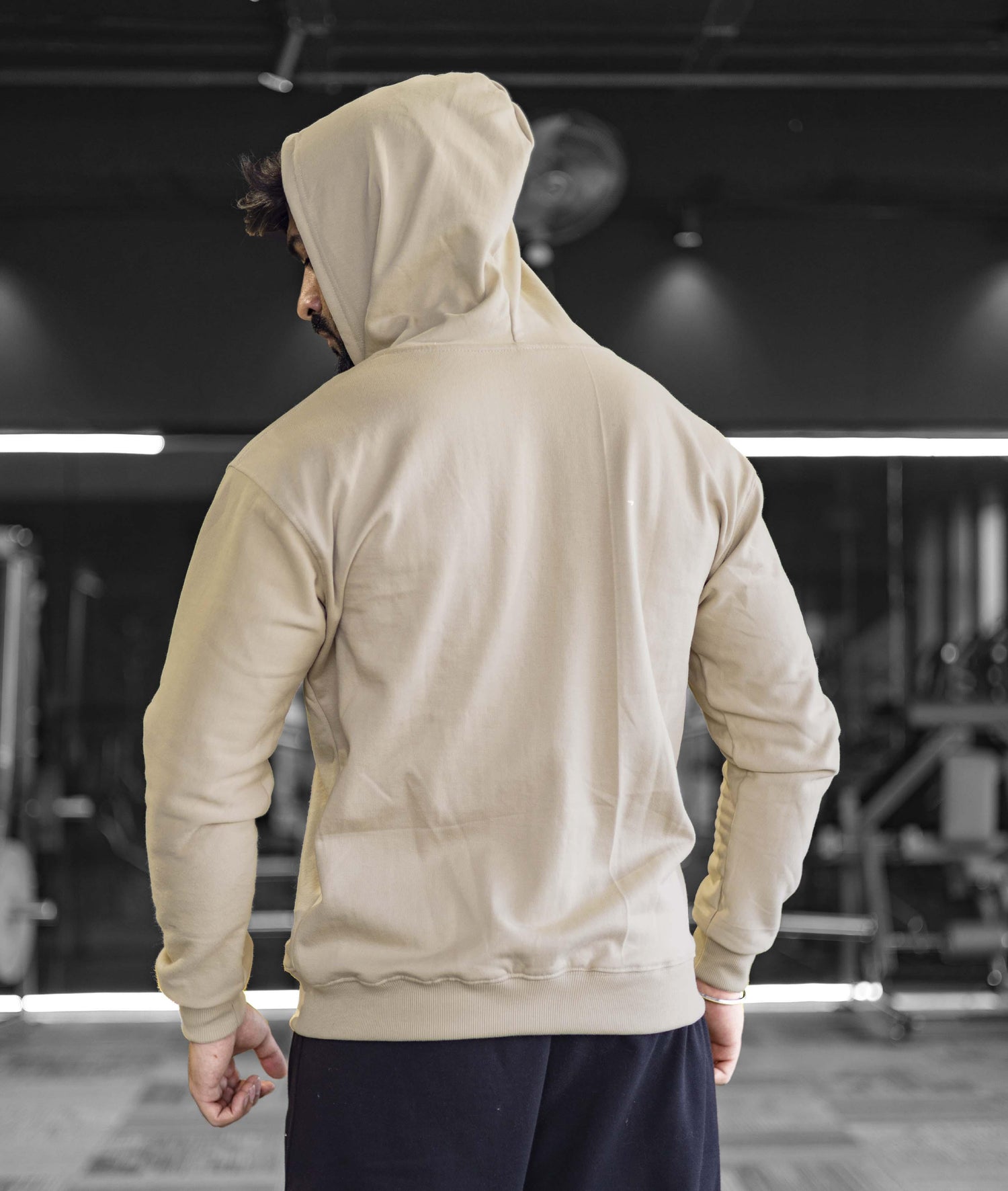 Signature Oversized GymX Hoodie: Beige - GymX