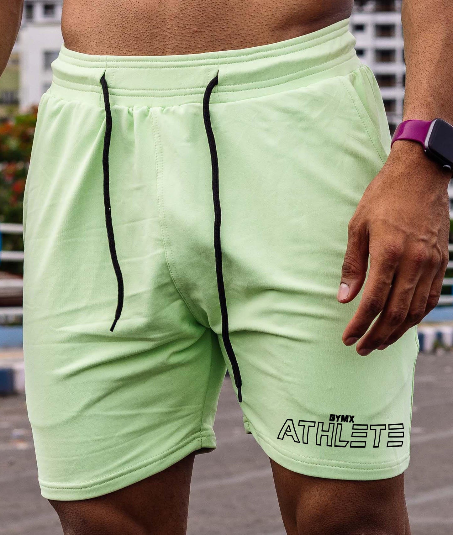 Oversized GymX Neon Green Shorts: Athlete