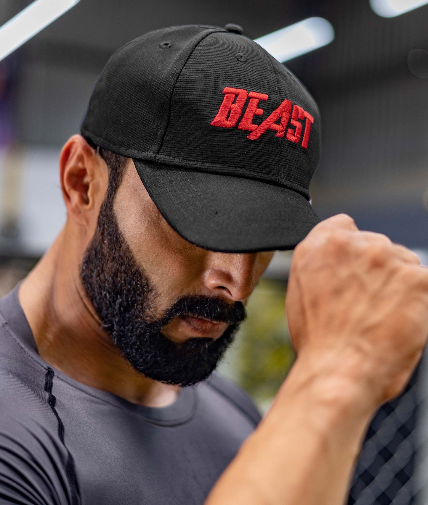 Beast GymX Sports Head Caps: Black (Adjustable Strap)