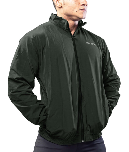 Army Green GymX Breeze Summer Windcheater