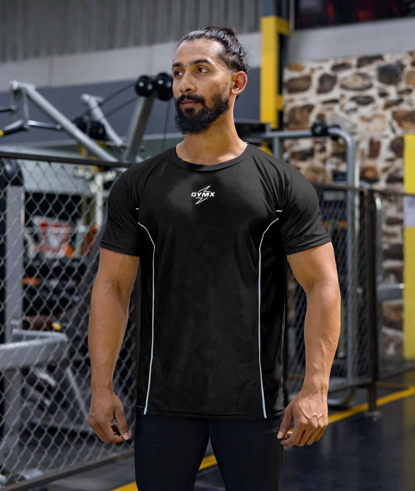 Jacquard Pro GymX Tee: Dark Black - Sale - GymX