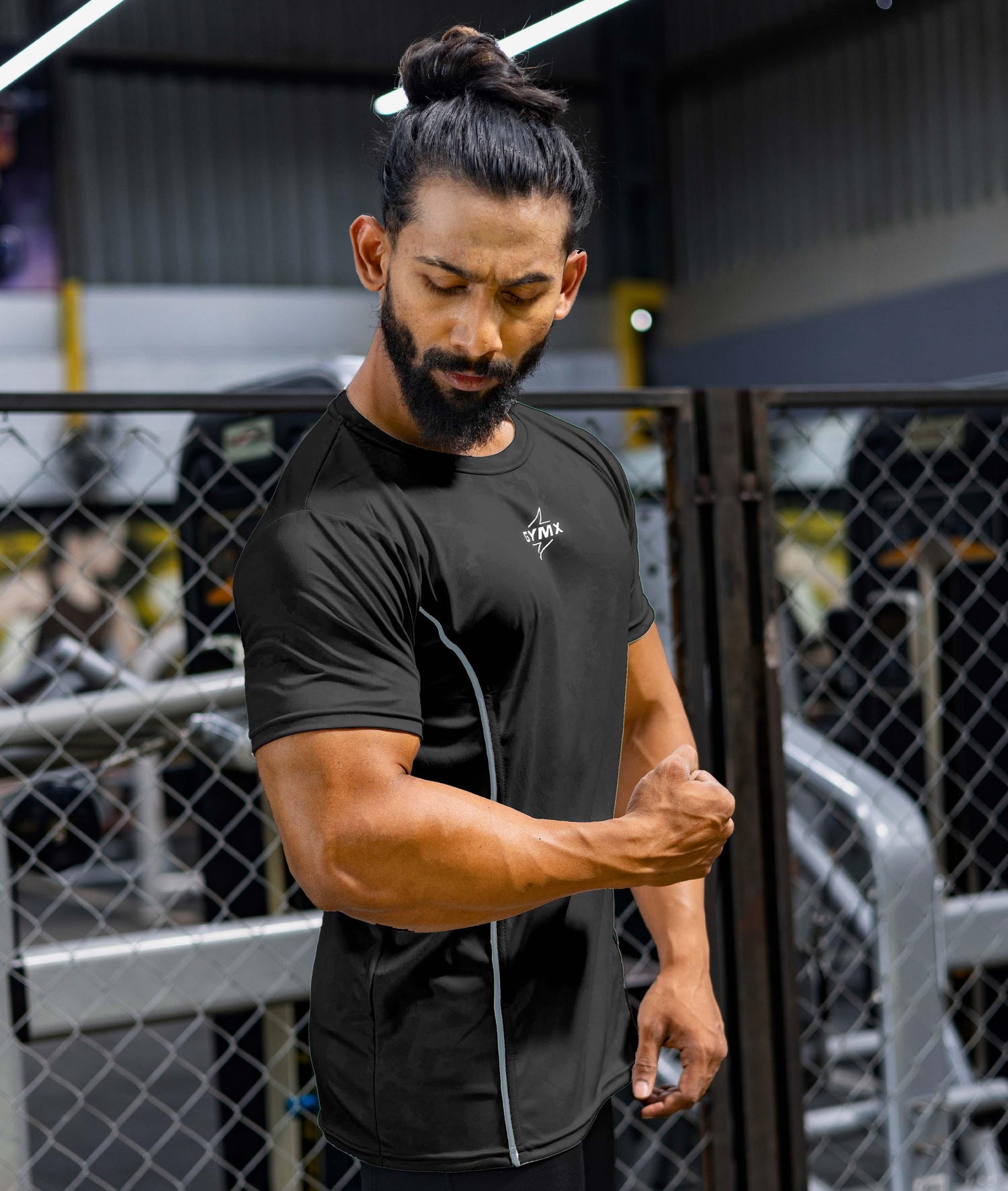 Jacquard Pro GymX Tee: Dark Black - Sale - GymX