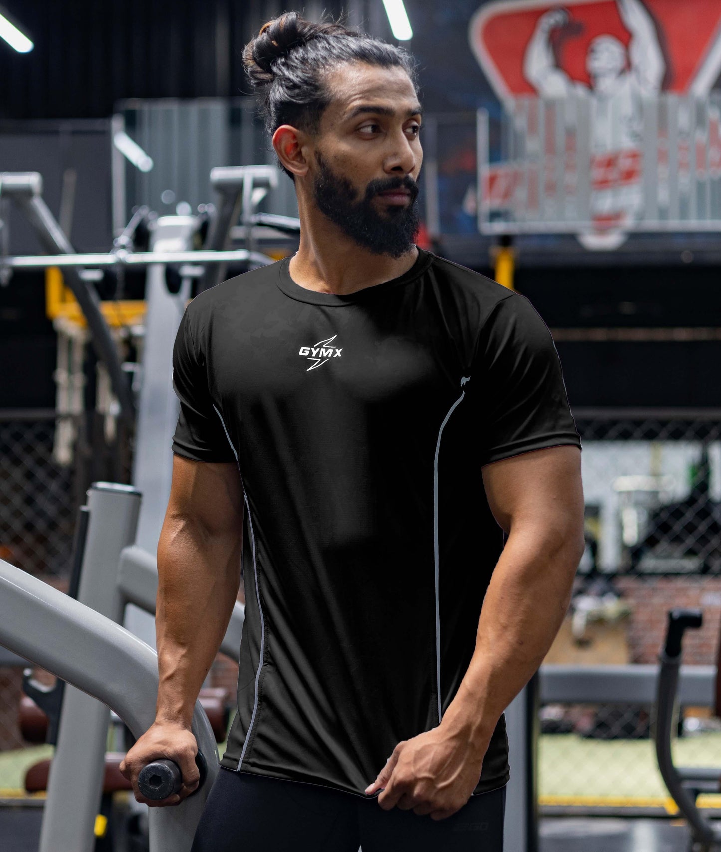 Jacquard Pro GymX Tee: Dark Black - Sale - GymX