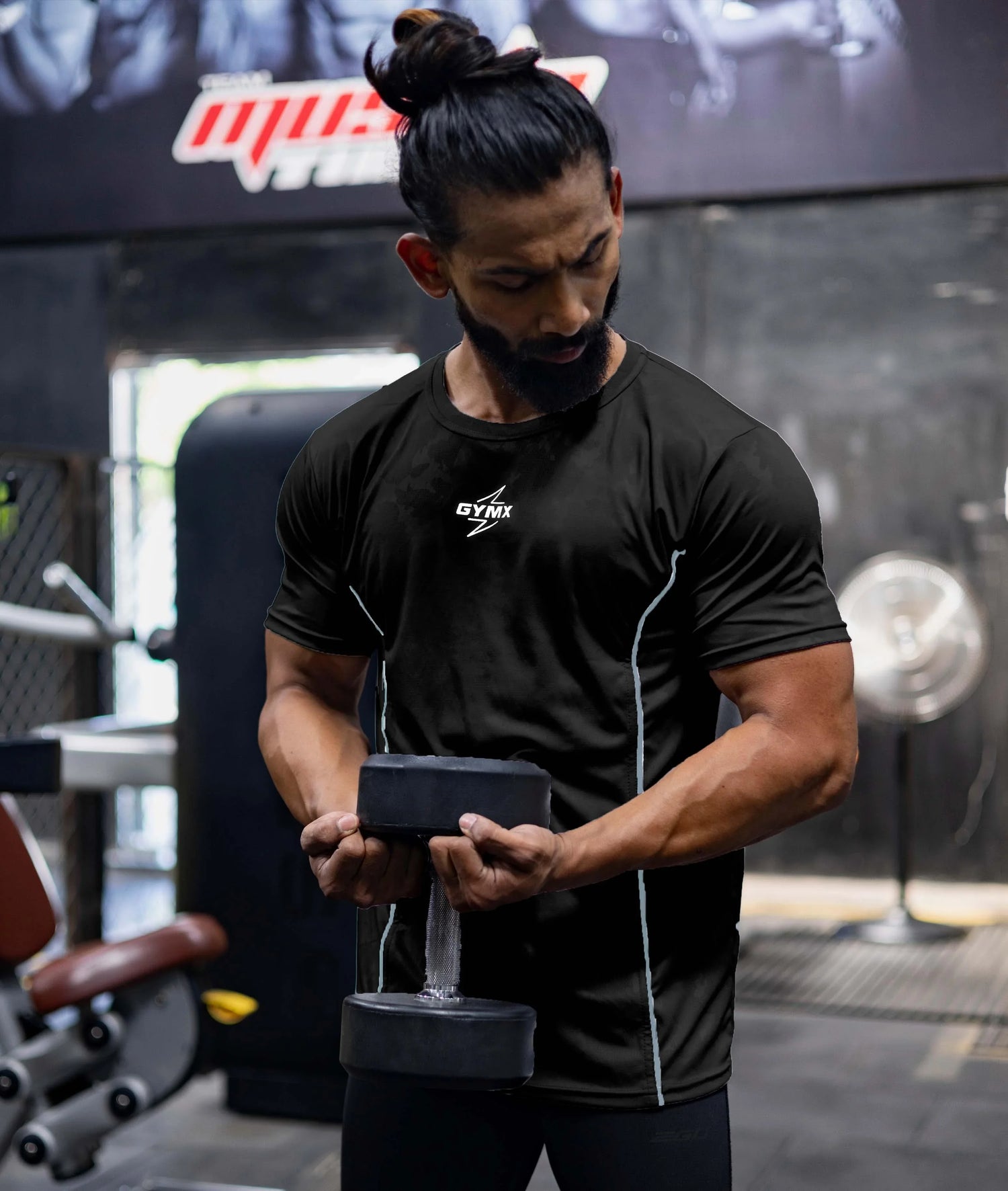 Jacquard Pro GymX Tee: Dark Black - Sale - GymX