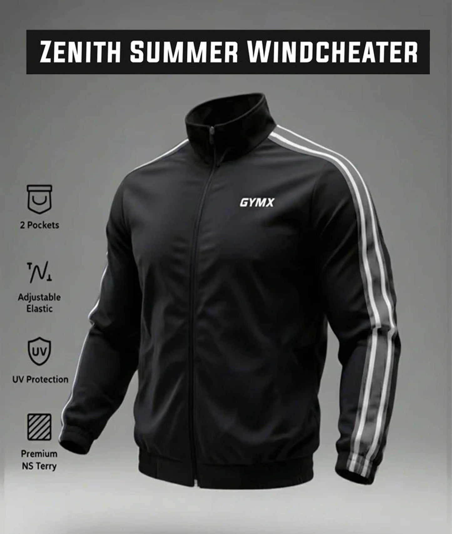 Zenith Oversized Summer Jacket: Jet Black