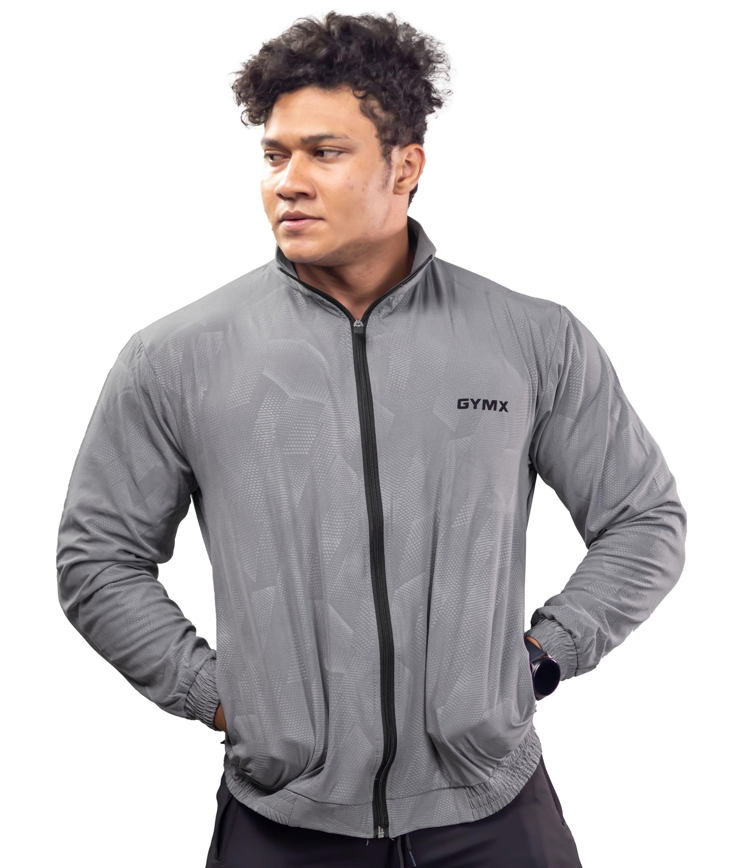 Berlin Camo Windcheater: Grey - GymX